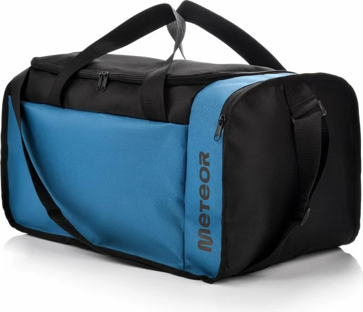 Çantë fitnesi Meteor, unisex, e zezë dhe blu