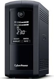 UPS, CyberPower Value Pro VP1000EILCD, LCD, AVR, backup 1 min, 335×145×300 mm, e zezë