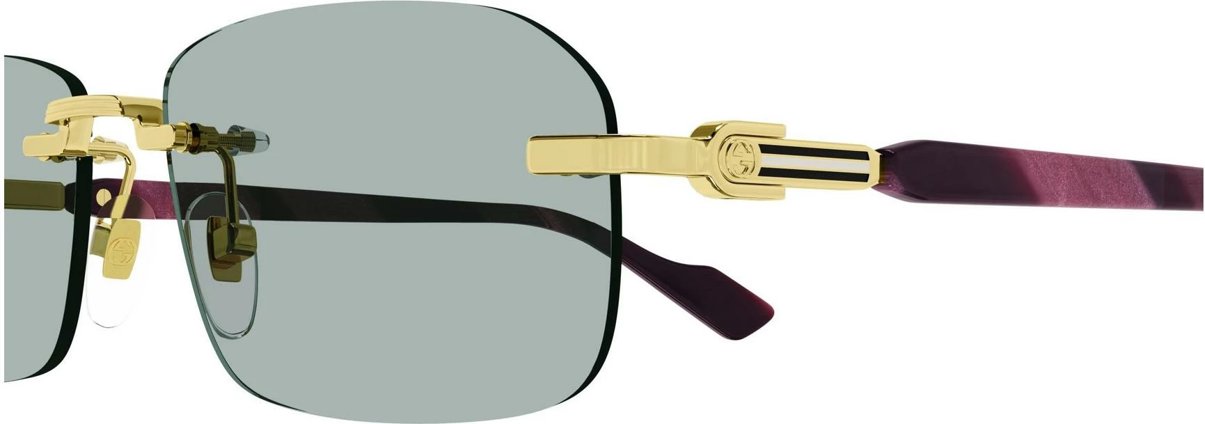 Syze dielli për meshkuj Gucci GG1221S 003, të arta [Madhësia: 56]