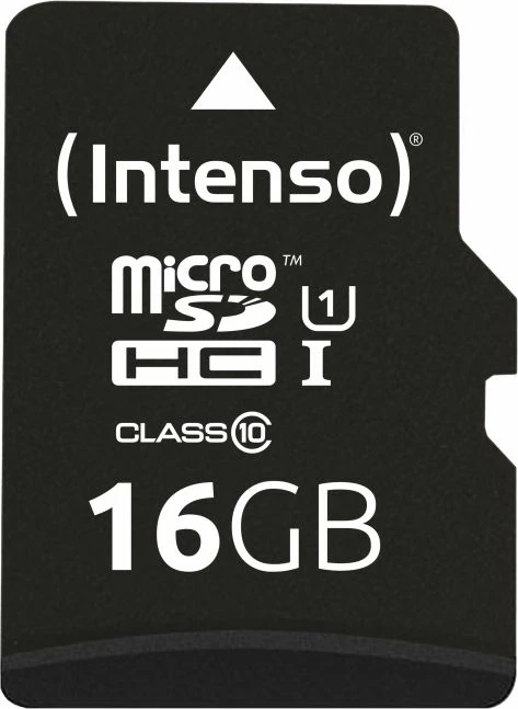 Kartelë memorje microSDXC Intenso UHS-I Premium 16GB Class 10, me adapter SD, e zezë