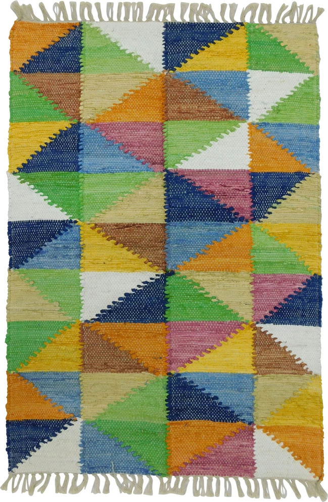 Qilim tringjish, pambuk, shumëngjyrësh, 60x90cm