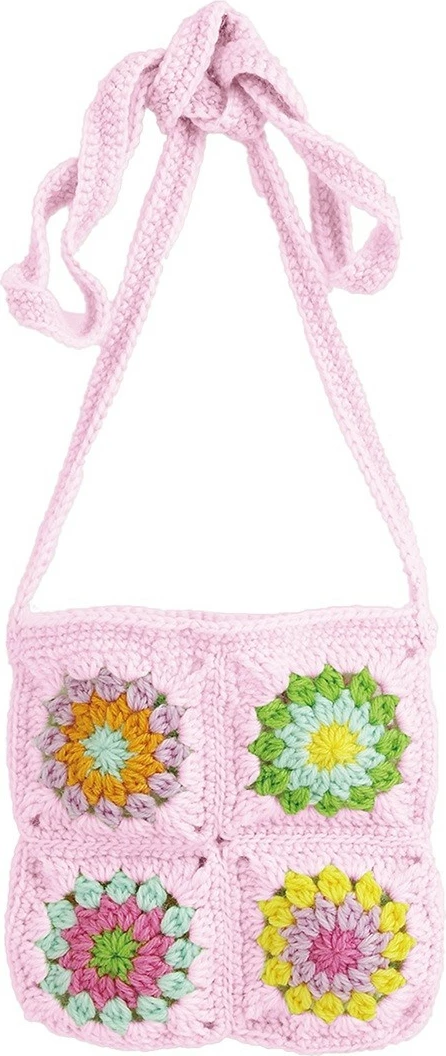 Set për çantë me grep, Stnux, STN9643, 7 ngjyra pe, për moshën 12+, çantë 17x17 cm, shumëngjyrësh, set