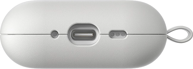 Mbështjellës mbrojtës për AirPods Pro 3, AmazingThing Glamor, lëkurë poliester + mikrofibrë, me karabinë, gri