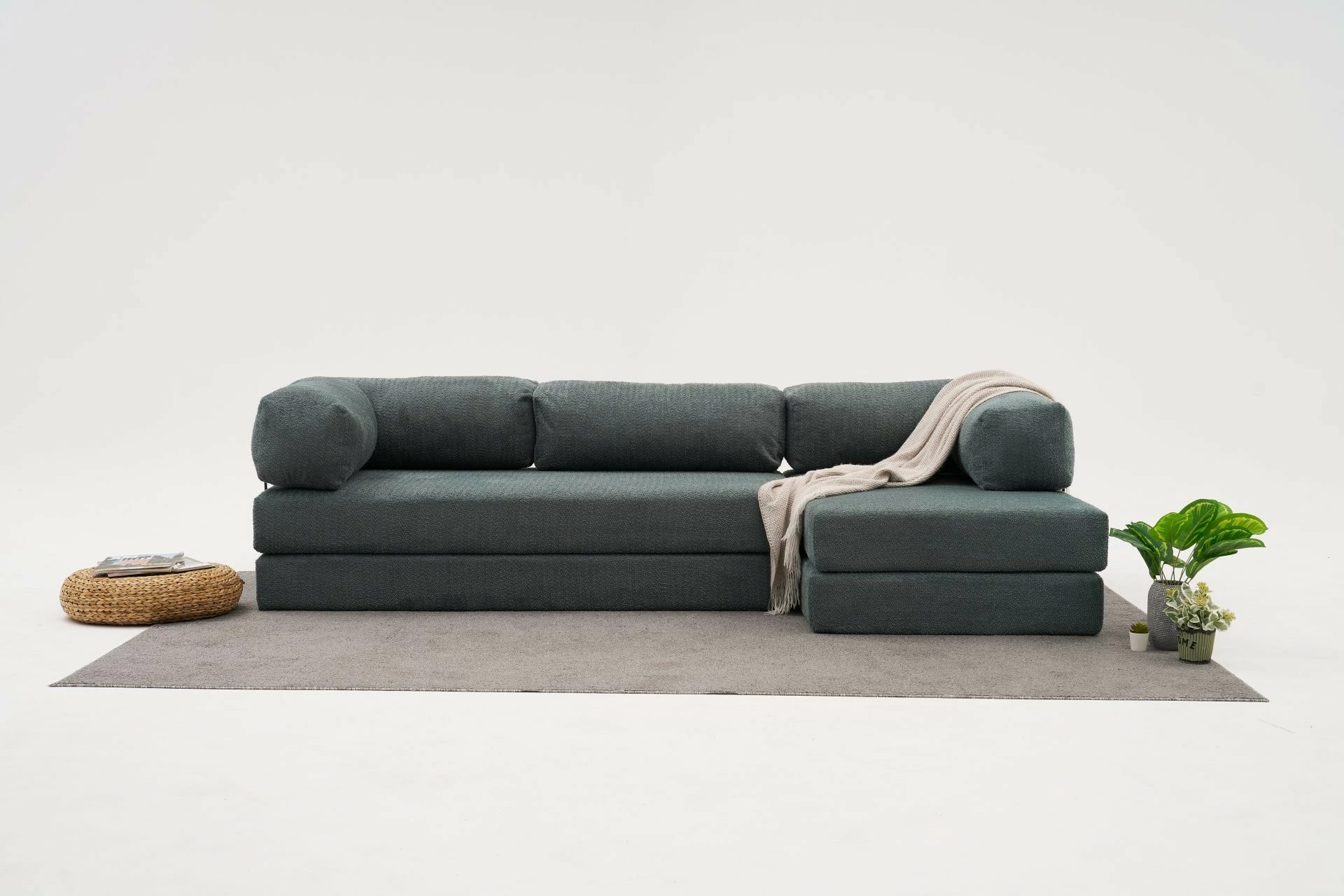 Këndare Comfort, stof 100% chenille, ngjyrë e gjelbër