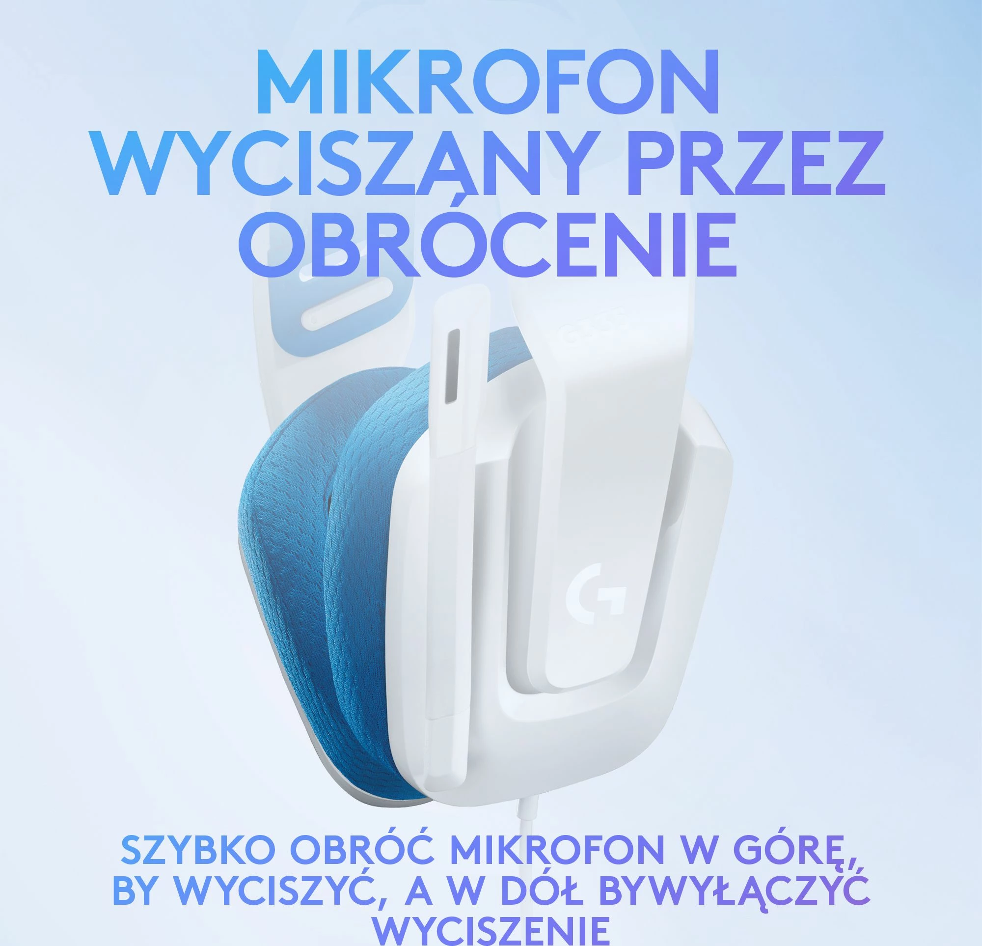 Kufje gaming Logitech G335 981-001018, me kabllo 3.5mm, on-ear, driver 40mm, me mikrofon, e bardhë