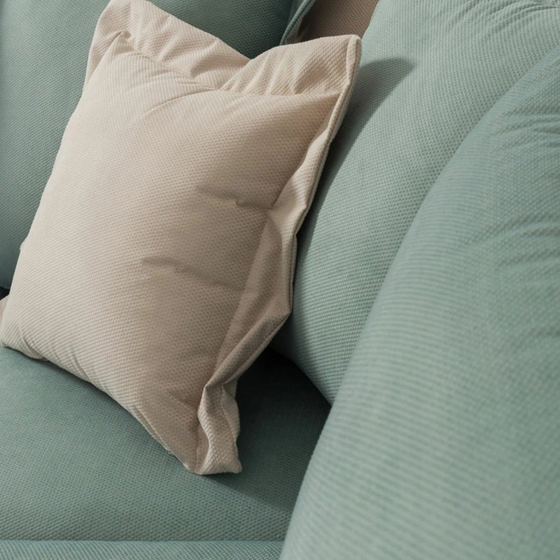 Kënd divani Boston qoshe e majtë, stof ciel-krem, 290x235x95cm