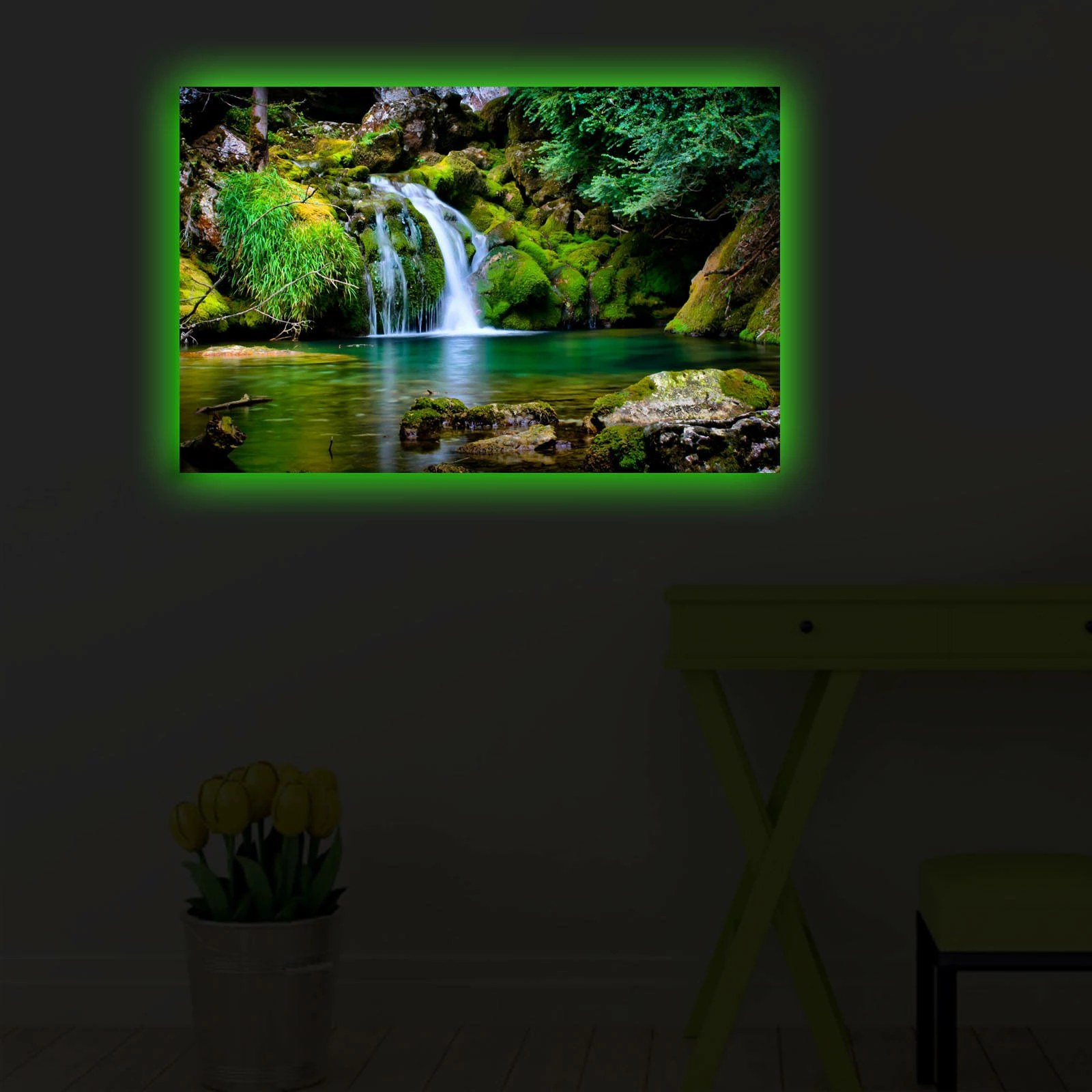 Pikturë dekorative me drita LED, shumëngjyrëshe, 45x70cm, 4570DACT-34
