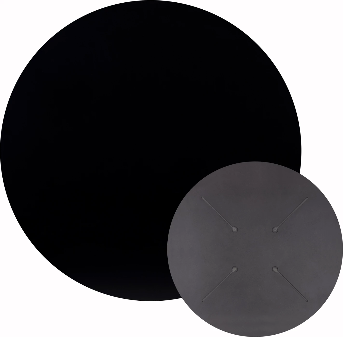 Sipërfaqe tavoline e rrumbullakët, ngjyrë e zezë, HPL, FH5842.21, 70cm