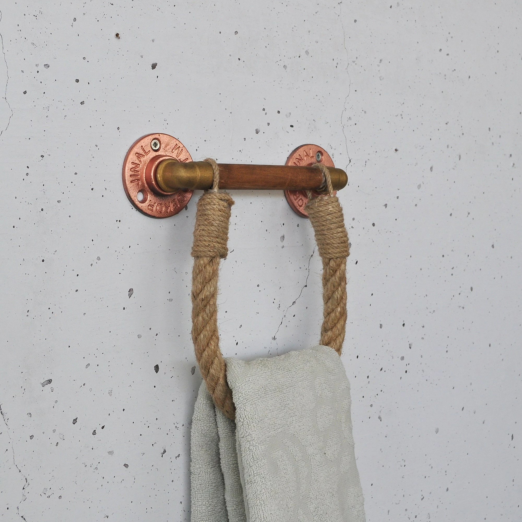 Raft muri prej metali, ngjyrë arre dhe ari rozë, Cop058