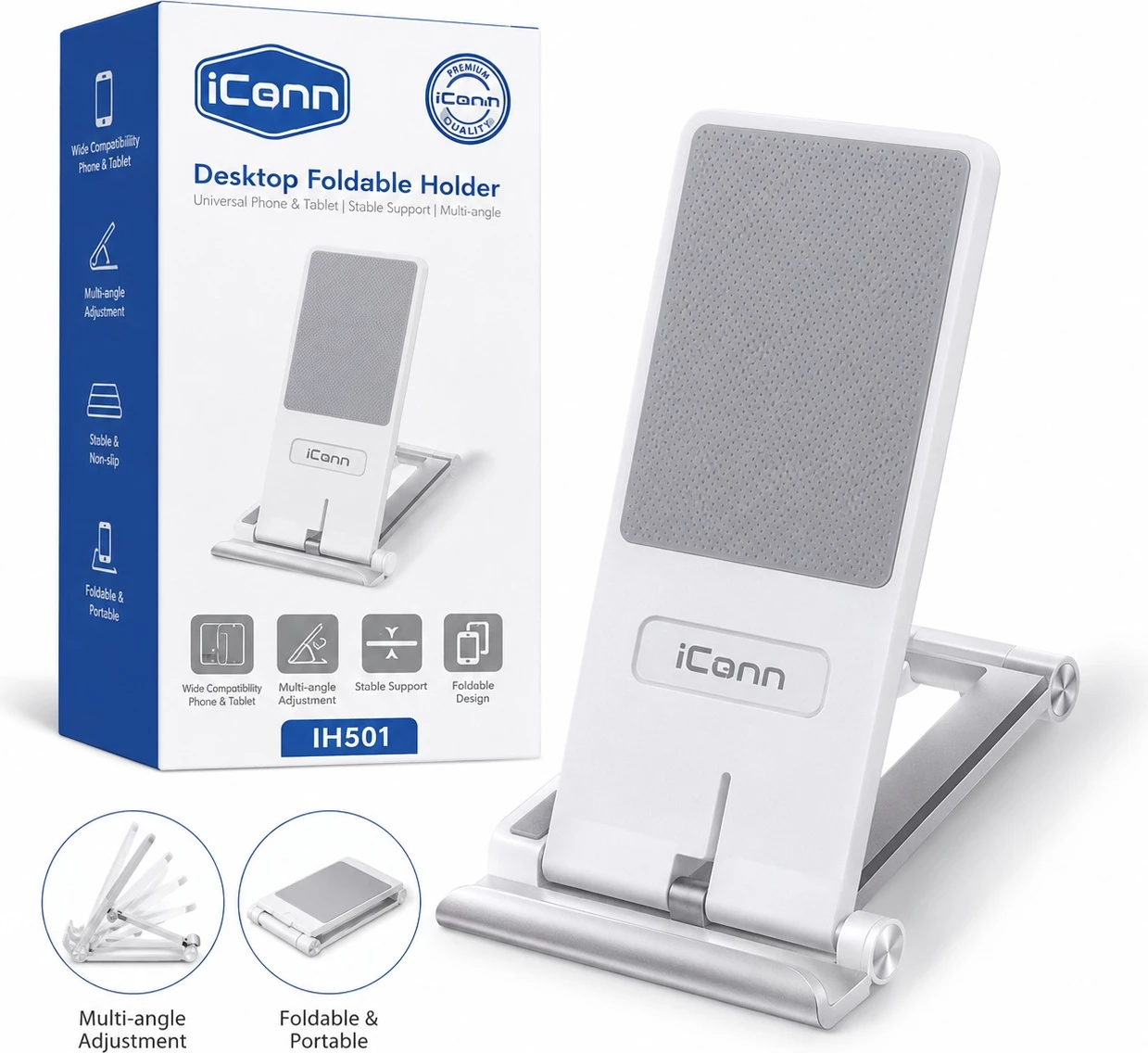 Mbajtëse Desktop iConn IH501 e Palosshme (Për Telefon/Tablet)