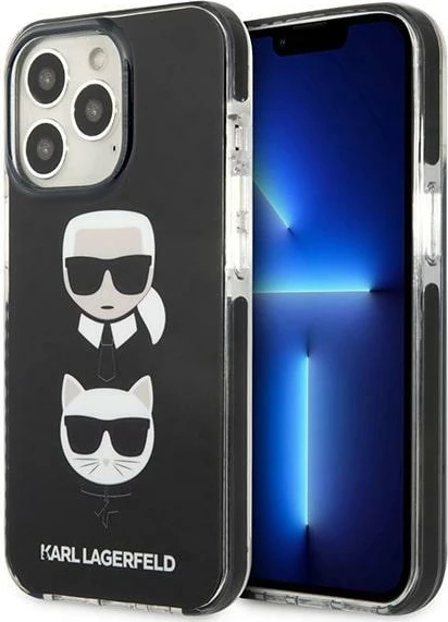 Mbështjellës Karl Lagerfeld KLHCP13XTPE2TK për iPhone 13 Pro Max 6.7", i zi