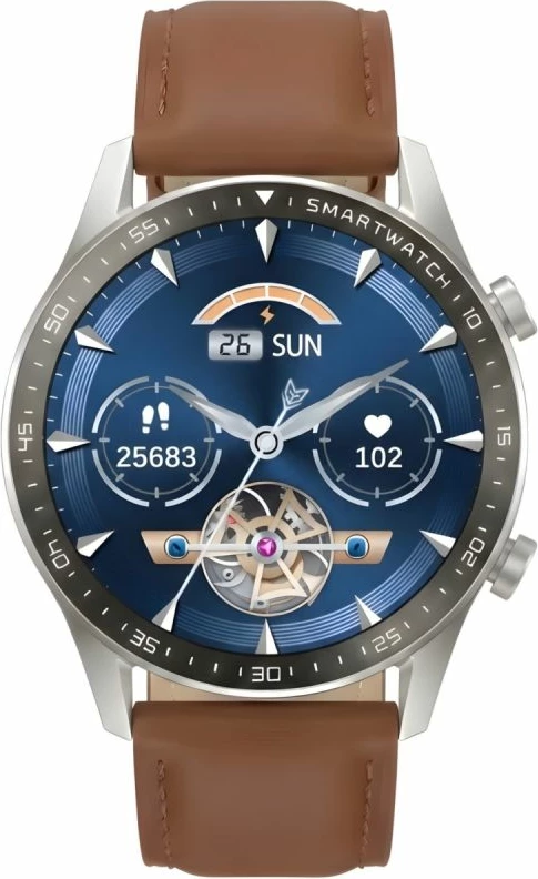 Smartwatch Gravity GT10-8, argjendt, 2 rripa