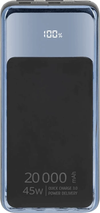 Powerbank RIVACASE VA1075 20000 mAh 45W me LCD, i zi