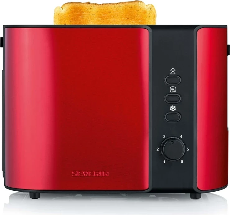 Tostier SEVERIN AT 2217, 2 feta, 800 W, Inoks, Kuqe