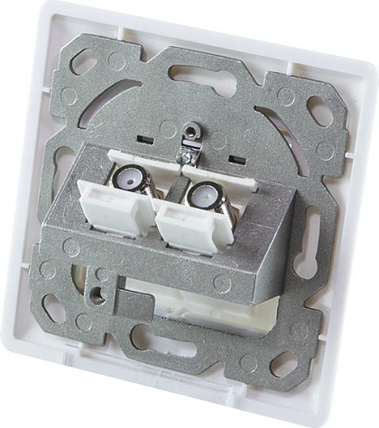 Adapter keystone LogiLink, IEC femër në F-Type femër, i bardhë