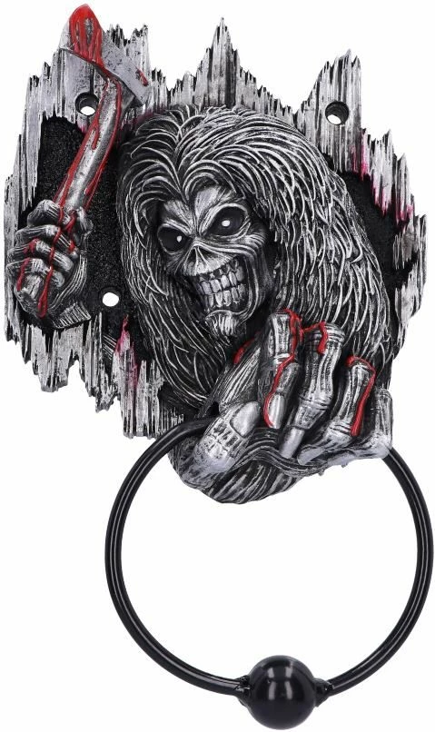 Trokitëse dere NEMESIS NOW Iron Maiden Killers, rezinë, e pikturuar me dorë, 21.5 cm, gri/e zezë