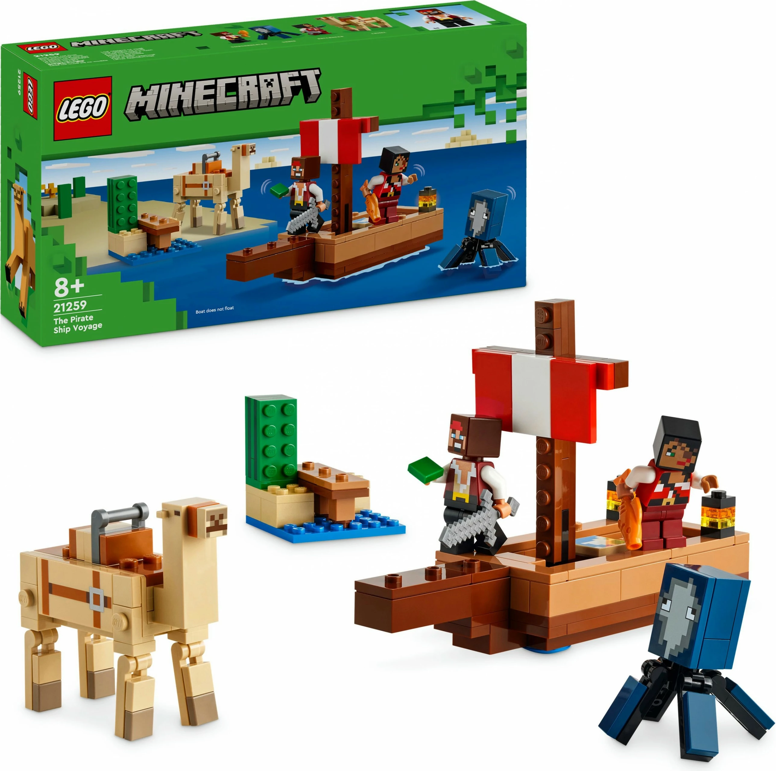 Set LEGO Minecraft 21259 Pirate Ship Voyage