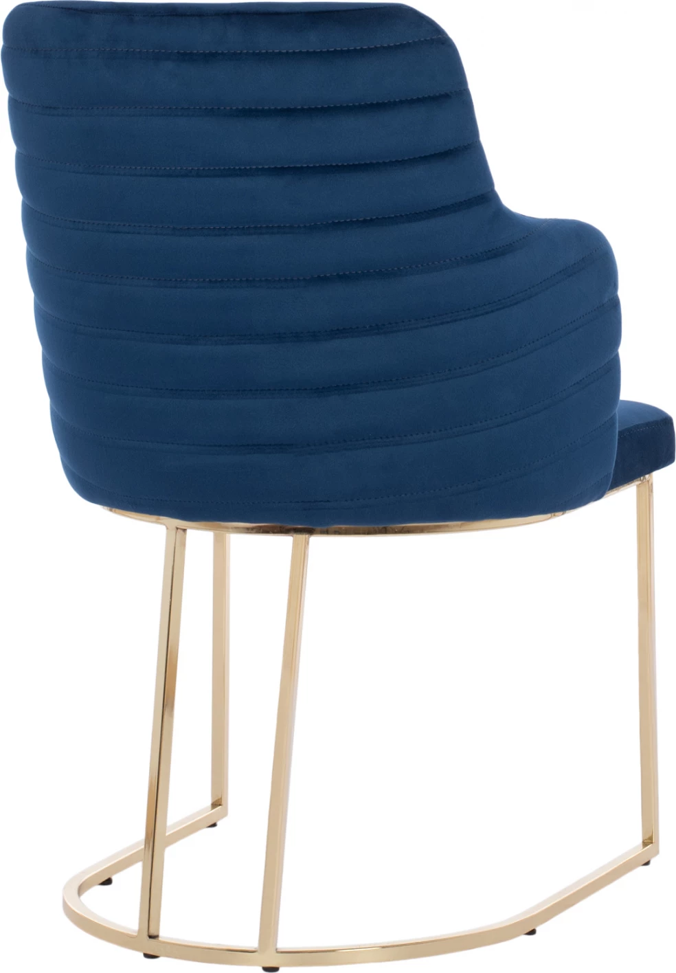 Karrige me krahë “SOLANA” FH9275.08 kadife blu me këmbë metali ngjyrë ari 54x63x87H cm., set prej 2 copë