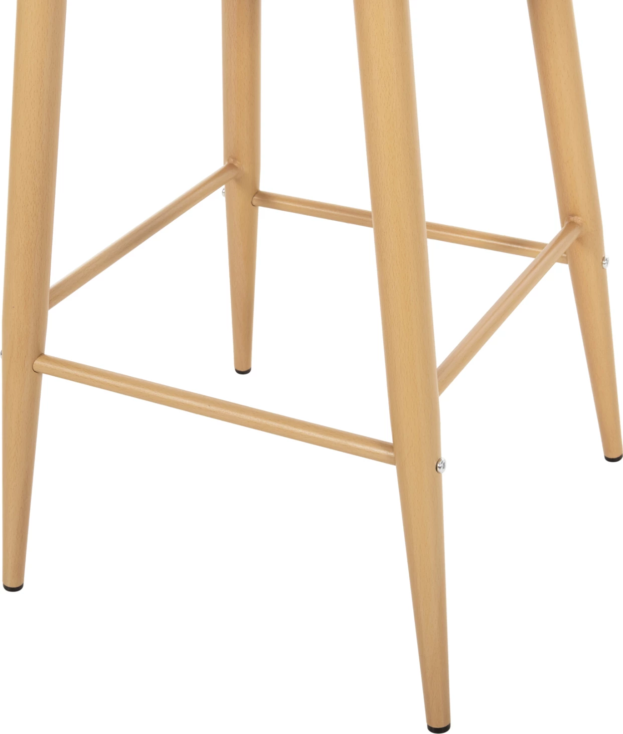 Karrige për bar mesatare VANESSA FH9300.25 ngjyrë kapuçino PP & këmbë metalike ngjyrë druri 45,5x46x97Hcm., set prej 2 copë