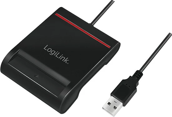 Lexues kartele USB 2.0 LogiLink për Smart-ID, i zi