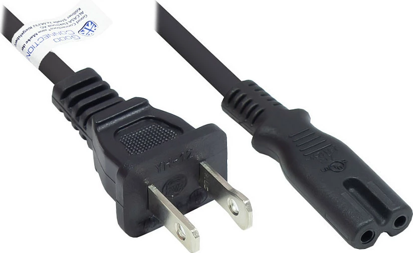 Kabllo rryme GoodConnections, USA në C7/Euro 8, 1.8 m, e zezë