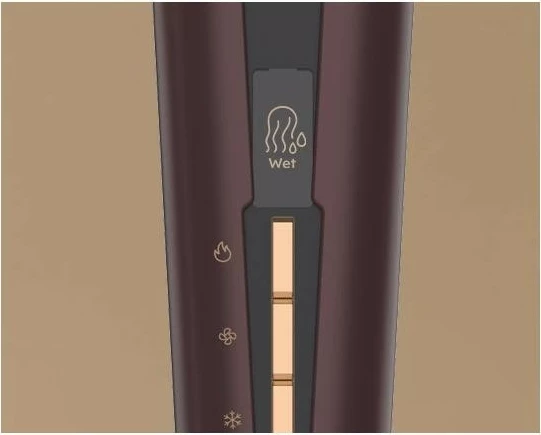Drejtuese flokësh Garett Beauty AeroGlow, 1600W, ekran LCD, kafe