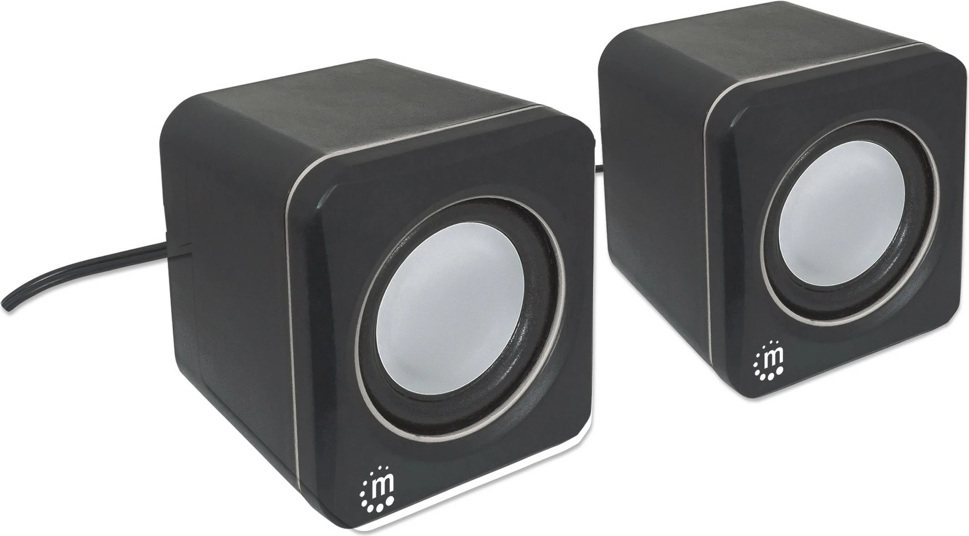 Boksa Manhattan 2600 Series, stereo, USB, 2x3W, për PC/Laptop, zi/gri