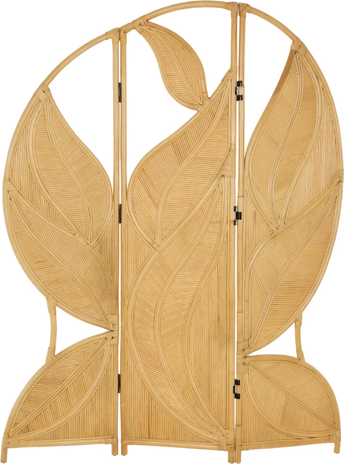 Paravan LEAF PALM, ratan natyral, 150x3x190 cm