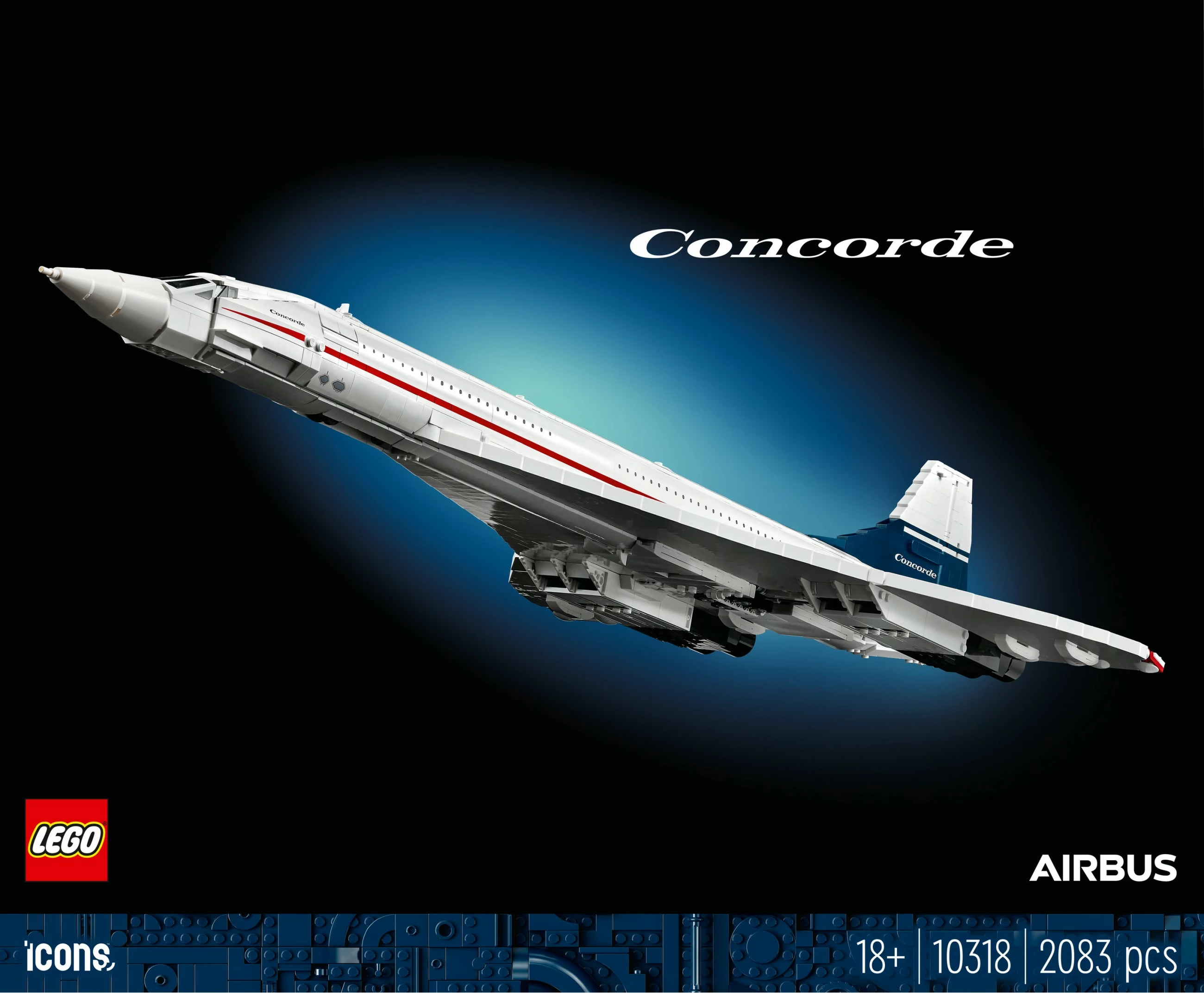 Set ndërtimi LEGO ICONS Concorde, 2083 pjesë, shumëngjyrësh