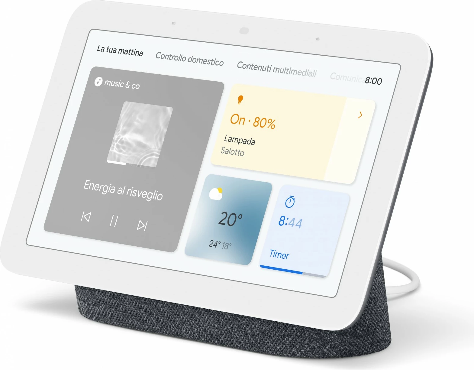 Smart display Google Nest Hub Gen 2, Google Assistant, 7 inç, charcoal