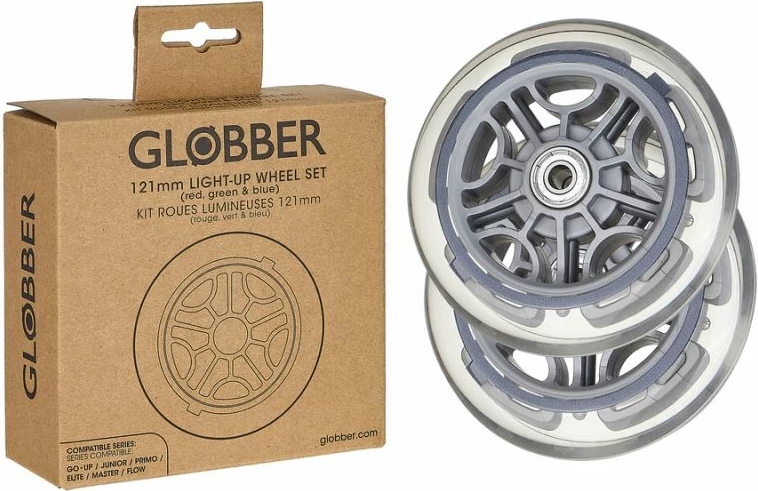 Rrota ndriçuese për trotinet Globber 121mm 2 copë