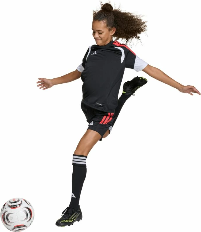 Fanellë futbolli për fëmijë adidas, e zezë dhe e kuqe