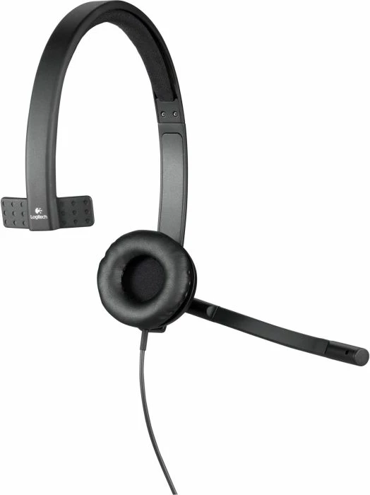 Kufje Logitech H570e (981-000571), mono, USB, me mikrofon, zi