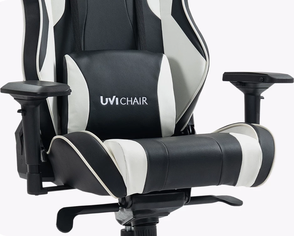Karrige gaming/zyre UVI Sport XL UVI9000, deri 185 kg, PU lëkurë, E bardhë