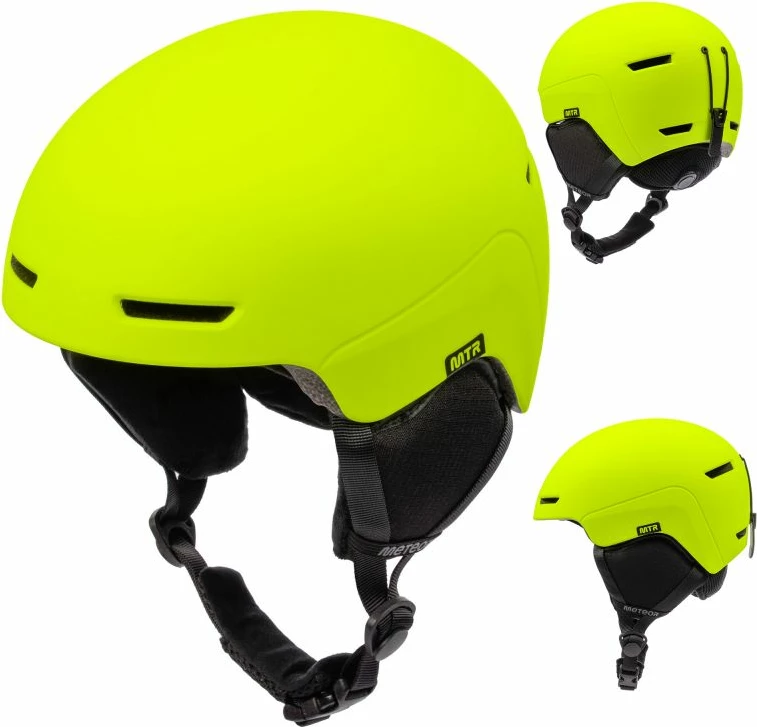 Helmetë skijimi Meteor unisex, e verdhë neon