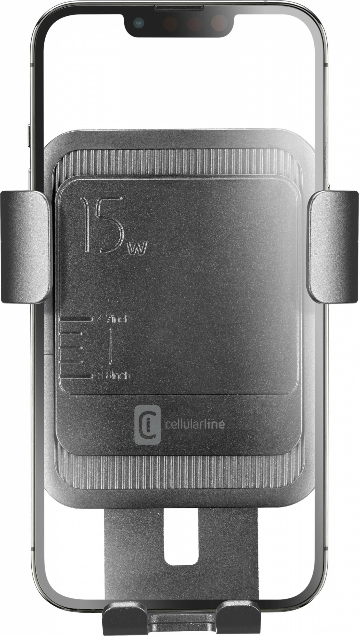 Mbajtës aktiv celulari Cellular Line SLIDE AIR, karikim wireless 15W, i zi