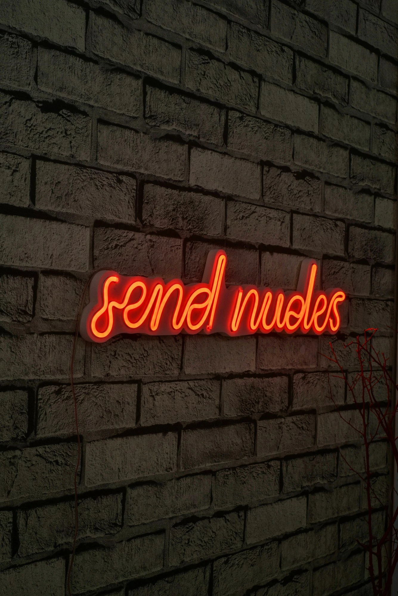 Dekor dritash LED plastike, send nudes, ngjyrë e kuqe