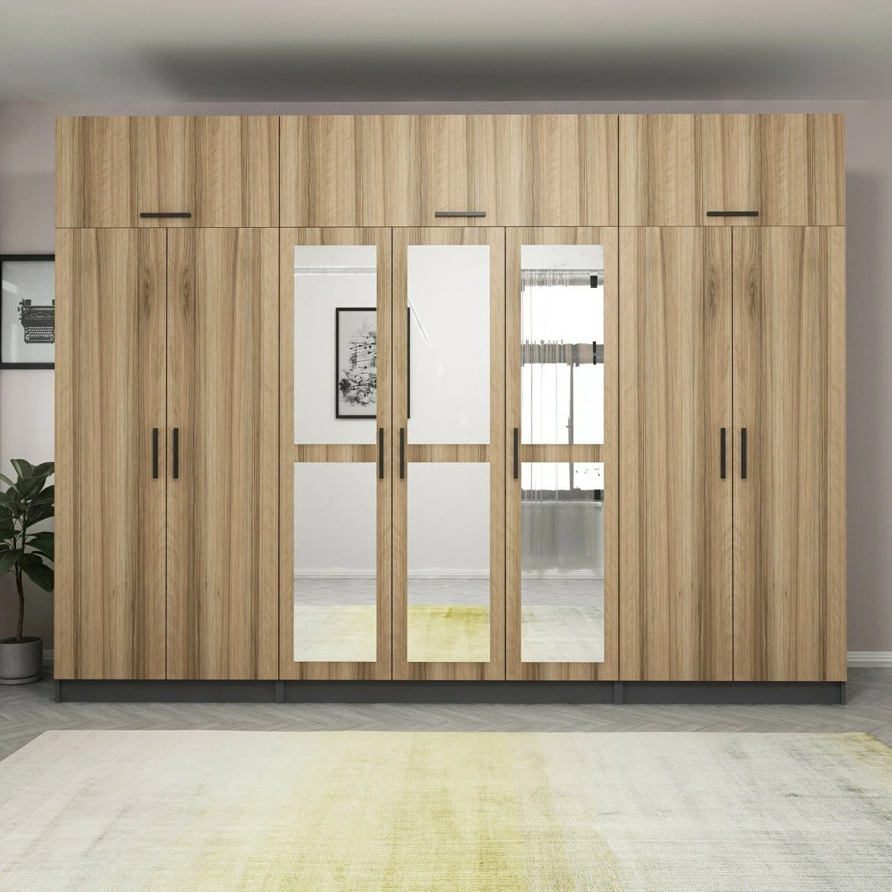 Dollap Skye Decor, ngjyrë arre dhe antracit, Kale - 5217