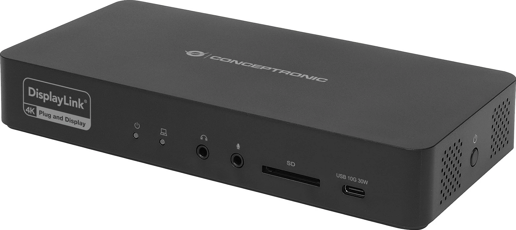 Docking stacion Conceptronic DONN31B, 17-në-1, USB-C 3.2 Gen 2, 100W PD, 4K@60Hz, Ethernet 2.5GbE, i zi