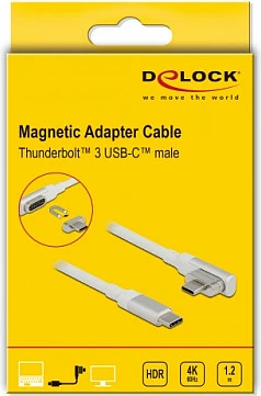 Kabllo adapteri DeLOCK 86703 USB-C në HDMI, 1.2 m, 4K 60Hz, magnetike, gri