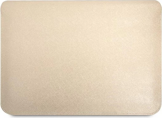 Mbështjellës laptopi Guess Saffiano Triangle Logo, 16", Bezhe