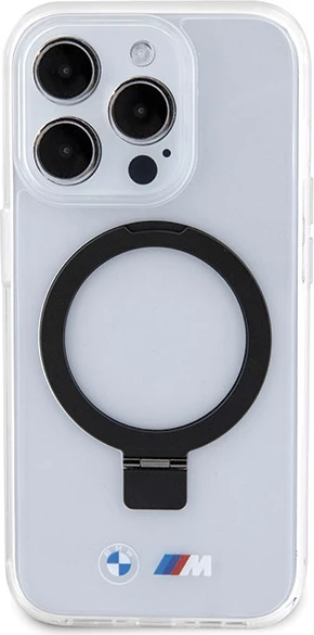 Mbështjellës BMW Ring Stand M Collection MagSafe për iPhone 15 Pro Max, transparent