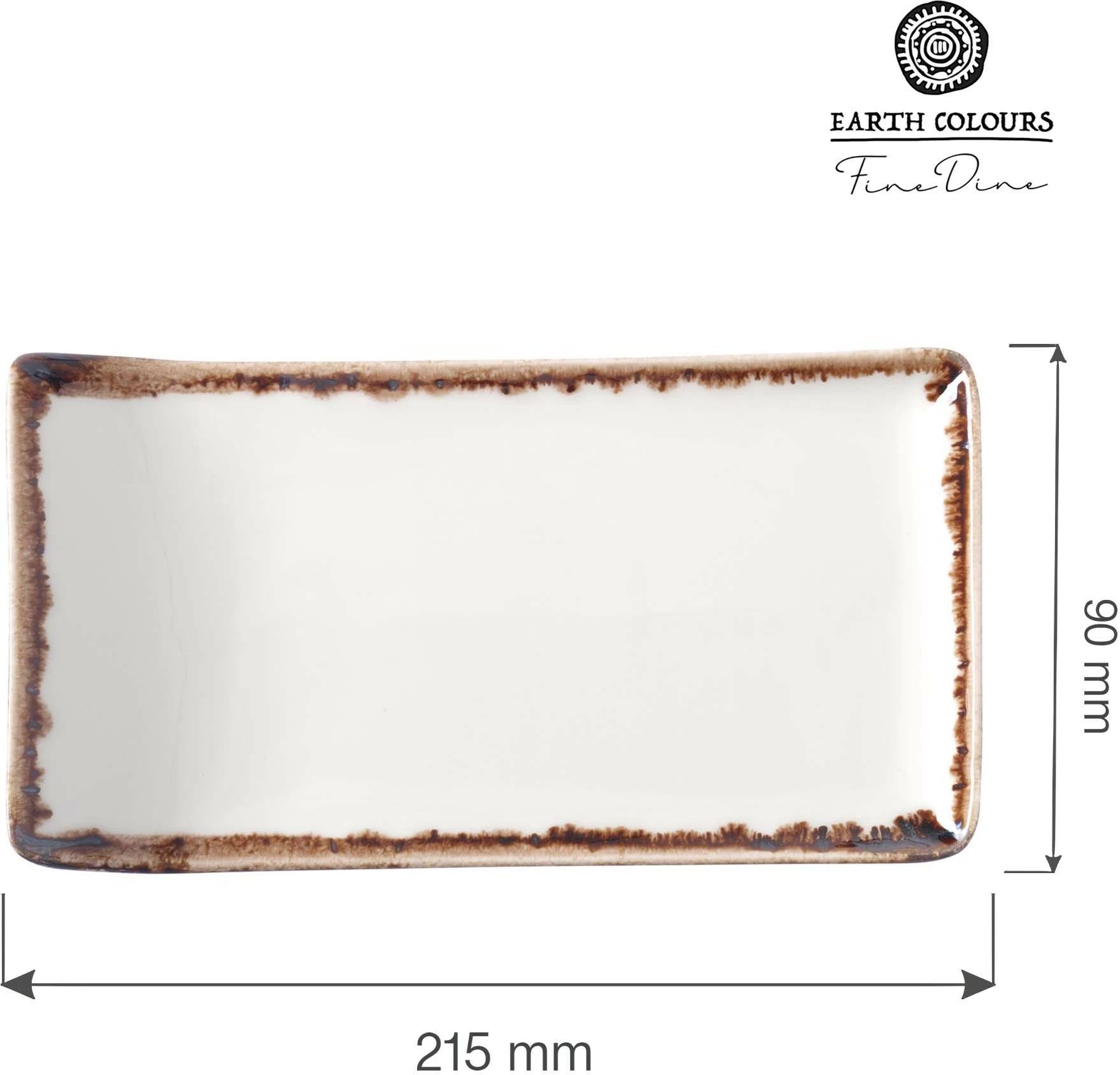 Pjatë servirjeje Fine Dine Vanilla 215x90 mm porcelan, krem, set 6 copë