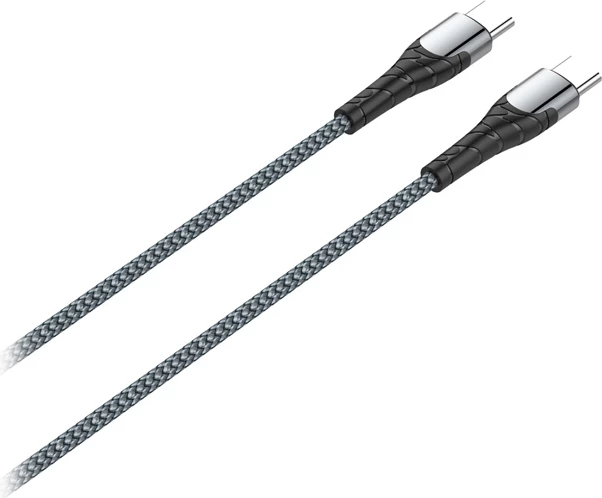 Kabllo USB-C në USB-C Moye Connect 68W 2m për karikim të shpejtë, gri