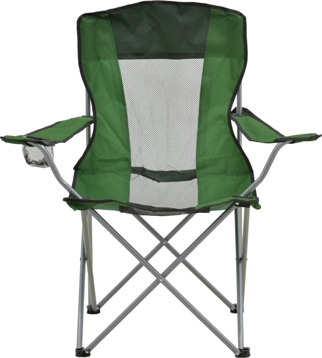 Karrige për plazh e kamping, metal, material i papërshkueshëm nga uji, ngjyrë kaki e zezë, 55x55x95cm