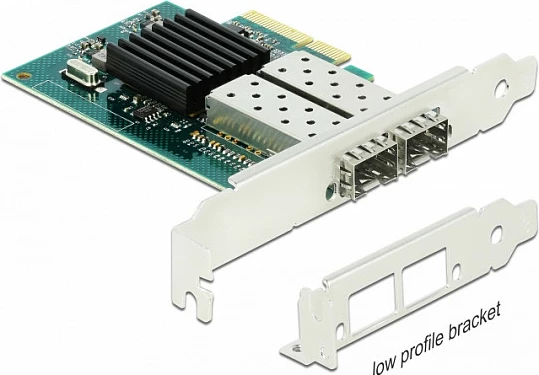 Kartë rrjeti DeLOCK PCIe x4, 2x SFP Gigabit LAN i82576, 1 Gbit/s