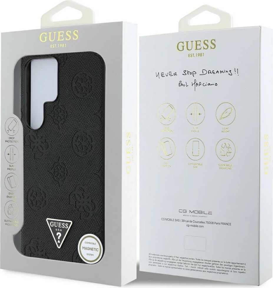Mbështjellës Guess për Samsung Galaxy S25 Ultra, MagSafe, i zi