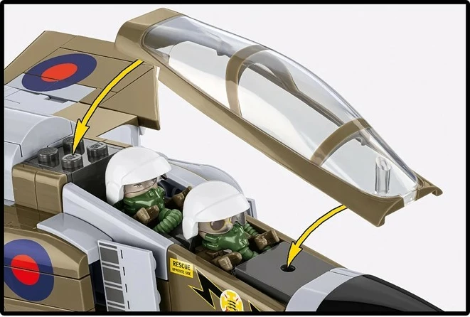 Set blloqesh ndërtimi, Cobi, F-4M Phantom II FGR.2, 728 pjesë, shkallë 1:48