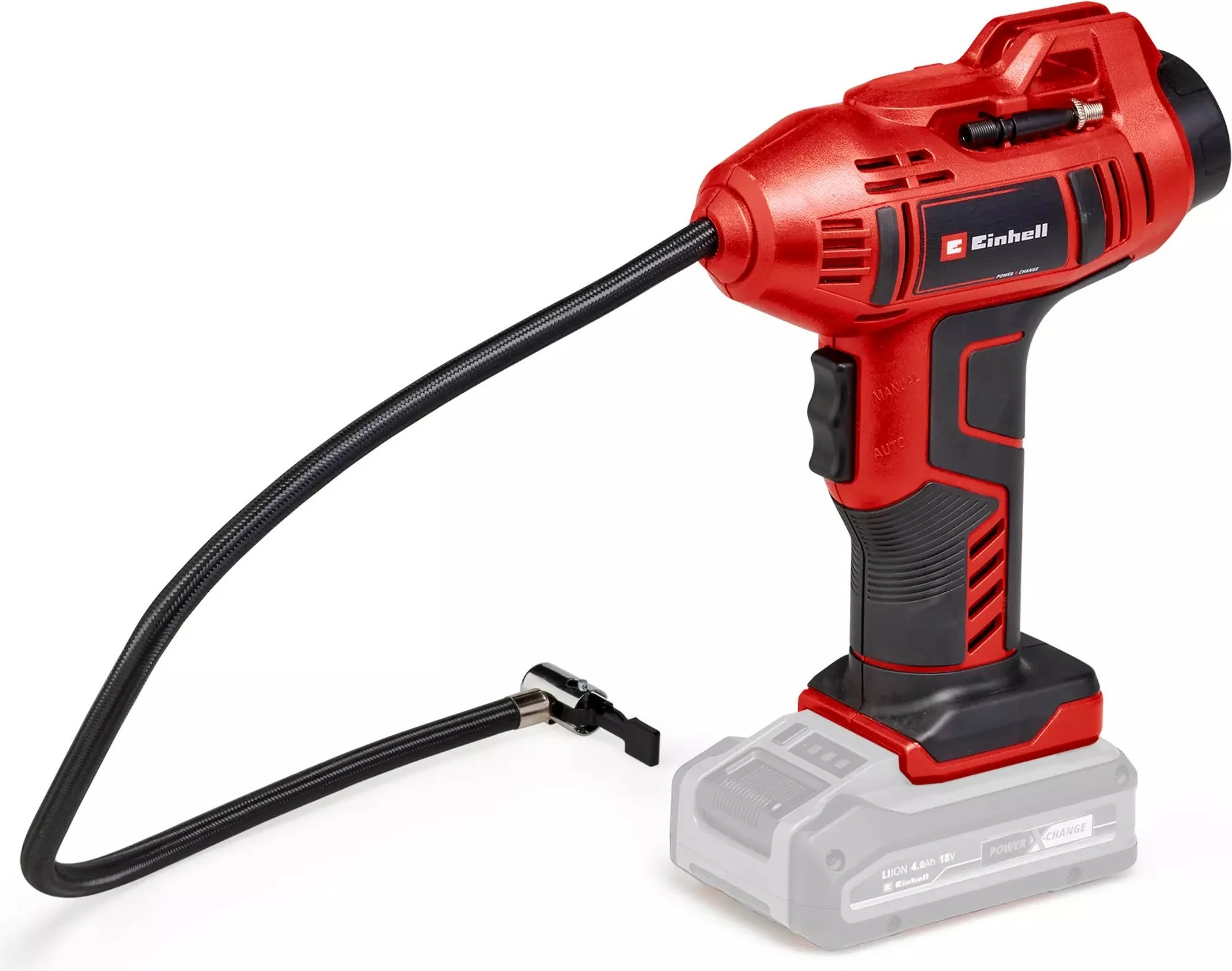 Kompresor portativ Einhell CE-CC 18 Li-Solo, 11 bar, 12 l/min, pa bateri, zi/kuq