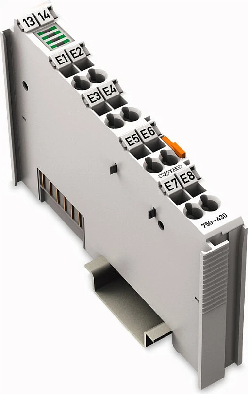 Modul hyrjesh digjitale WAGO 750-430, 8-kanal, 24 V DC, 3 ms, gri e çelët